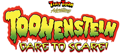 Tiny Toon Adventures Toonenstein Dare to Scare logo for Playstation